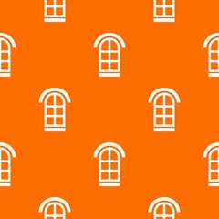 Sticker - Semicircular window frame pattern vector orange for any web design best