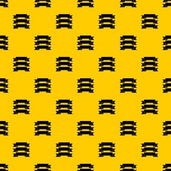 Poster - Three ribbons pattern seamless vector repeat geometric yellow for any design