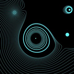 Wall Mural - 3d abstract background with circles