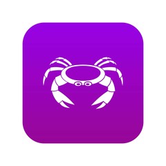 Wall Mural - Raw crab icon digital purple for any design isolated on white vector illustration