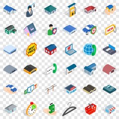 Poster - Garage icons set. Isometric style of 36 garage vector icons for web for any design