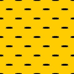 Poster - Ribbon banner pattern seamless vector repeat geometric yellow for any design