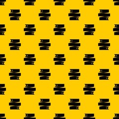 Poster - Ribbon banner pattern seamless vector repeat geometric yellow for any design