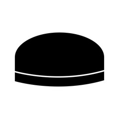 Beautiful cap Glyph black icon