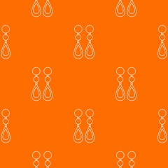 Wall Mural - Pearl earrings pattern vector orange for any web design best