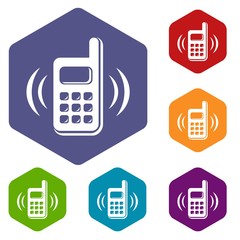 Poster - Phone is ringing icon in simple style isolated on white background. Service symbol