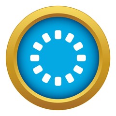 Poster - Sign download online icon blue vector isolated on white background for any design