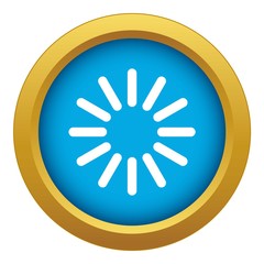 Poster - Sign waiting download icon blue vector isolated on white background for any design