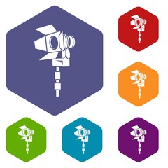 Poster - Movie light icon in simple style on a white background
