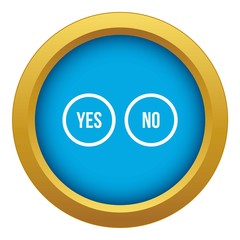Poster - Selection buttons yes and no icon blue vector isolated on white background for any design