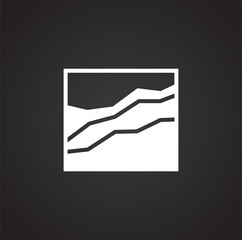 Poster - Infographics related icon on background for graphic and web design. Simple illustration. Internet concept symbol for website button or mobile app.