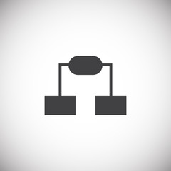 Poster - Infographics related icon on background for graphic and web design. Simple illustration. Internet concept symbol for website button or mobile app.