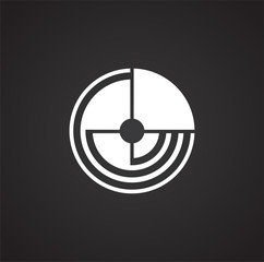 Poster - Infographics related icon on background for graphic and web design. Simple illustration. Internet concept symbol for website button or mobile app.