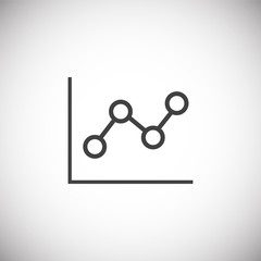 Poster - Infographics related icon on background for graphic and web design. Simple illustration. Internet concept symbol for website button or mobile app.
