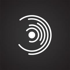 Poster - Infographics related icon on background for graphic and web design. Simple illustration. Internet concept symbol for website button or mobile app.