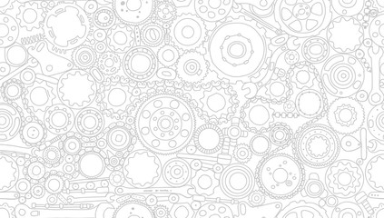 Auto spare parts and gears, seamless pattern for your design