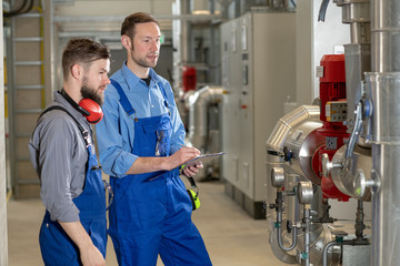 Wall Mural - two worker in industrial plant