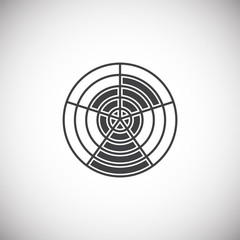 Poster - Infographics related icon on background for graphic and web design. Simple illustration. Internet concept symbol for website button or mobile app.