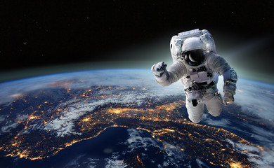 concept of conquering the universe by the human race. elements of this image furnished by nasa