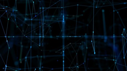 Poster - Big data cloud computing. Internet of things. High-quality 3D rendering for financial, banking, web technologies or social background.