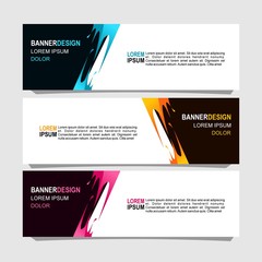 Wall Mural - Vector abstract design banner web template.