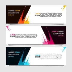 Wall Mural - Vector abstract design banner web template.