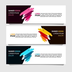 Wall Mural - Vector abstract design banner web template.