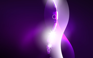Fototapete - Neon abstract background. Background decoration. Trendy graphic design.