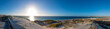 Dunes of Coral Bay Australia panorama during early evening close to sunset