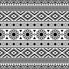 Tribal ethnic pattern in black and white color. Design for bakcground or frame