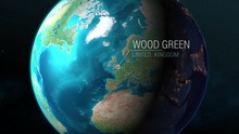 United Kingdom - Wood Green - Zooming From Space To Earth