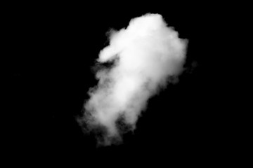 Wall Mural - close up white cloud on black background