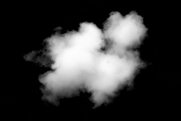 Wall Mural - close up white cloud on black background