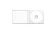 © Alexandr Bognat - Blank white cd case mockup opened, top view, isolated, 3d rendering. Empty software storage mock up. Clear packing for blu-ray disc with data template.