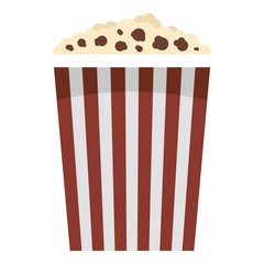 Poster - Hot popcorn icon. Flat illustration of hot popcorn vector icon for web design