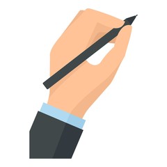 Canvas Print - hand writing icon. flat illustration of hand writing vector icon for web design