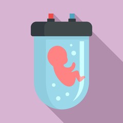 Poster - Dna baby production icon. Flat illustration of dna baby production vector icon for web design
