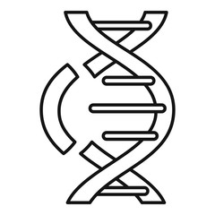 Poster - noninteger dna icon. outline noninteger dna vector icon for web design isolated on white background