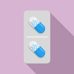 Poster - Modern antibiotic capsule icon. Flat illustration of modern antibiotic capsule vector icon for web design