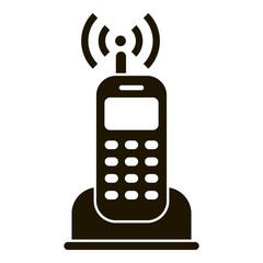 Poster - Home radio telephone icon. Simple illustration of home radio telephone vector icon for web design isolated on white background