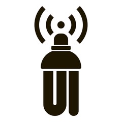Poster - Smart led bulb icon. Simple illustration of smart led bulb vector icon for web design isolated on white background