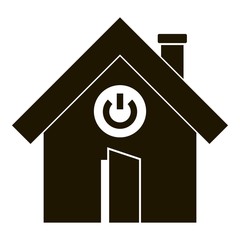 Poster - turn on button smart house icon. simple illustration of turn on button smart house vector icon for w