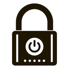 Poster - Smart padlock icon. Simple illustration of smart padlock vector icon for web design isolated on white background