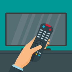 Poster - Remote control concept background. Flat illustration of remote control vector concept background for web design