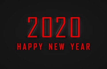 New Year 2020 Creative Design Concept - 3D Rendered Image