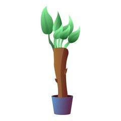 Poster - Green houseplant icon. Cartoon of green houseplant vector icon for web design isolated on white background