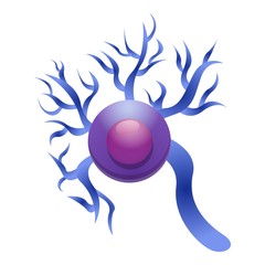 Poster - Brain neuron icon. Cartoon of brain neuron vector icon for web design isolated on white background