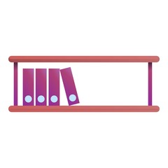 Poster - Folder shelf icon. Cartoon of folder shelf vector icon for web design isolated on white background