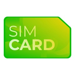 Poster - Sim card icon. Cartoon of sim card vector icon for web design isolated on white background