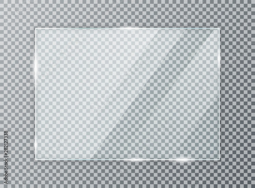 Fotomural Glass plate on transparent background